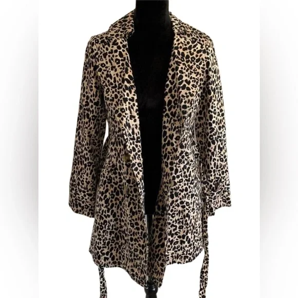 Forever 21 Leopard Trench Coat - Picture 2 of 10